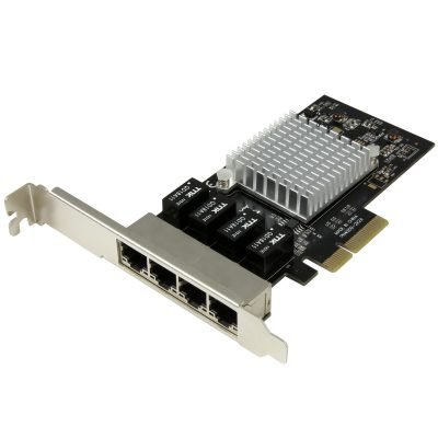 StarTech.com 4-Port Gigabit Ethernet Network Card – PCI Express, Intel I350 NIC