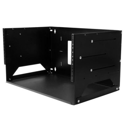 StarTech.com Wall-Mount Server Rack with Built-in Shelf – Solid Steel – 4U