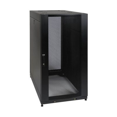 Tripp Lite SR25UBSP1 25U SmartRack Standard-Depth Half-Height Rack Enclosure, Doors, Side Panels, Shock Pallet