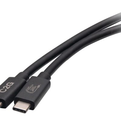 C2G 3.3ft (1m) USB 4.0 USB-C to C (48V 5A) 240W Charging Cable-Black