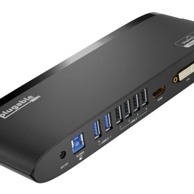 Plugable Technologies UD-3900H laptop dock/port replicator Docking USB 3.2 Gen 1 (3.1 Gen 1) Type-A Black