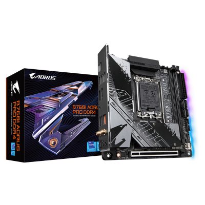 GIGABYTE B760I AORUS PRO DDR4 Motherboard – Supports Intel Core 14th Gen CPUs, 8+1+1 Phases Digital VRM, up to 5333MHz DDR4 (OC