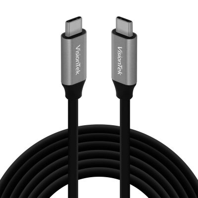 VisionTek USB-C to USB-C 3.1 Gen 2 Cable – 100W Power Delivery – 10Gbps – DP Alt Mode