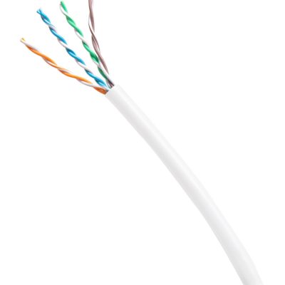 C2G 1000ft (304.8m) TAA-Compliant Cat6 Bulk Unshielded (UTP) Ethernet Network Cable with Solid Conductors-Riser CMR-Rated – Whi