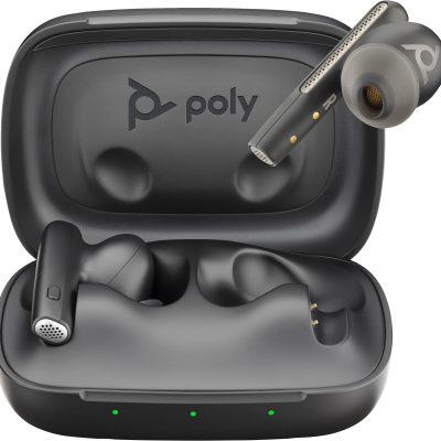 Poly Voyager Free 60 UC Carbon Black Earbuds +BT700 USB-C Adapter +Basic Charge Case