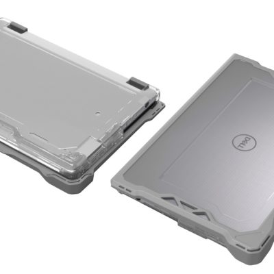 MAXCases Extreme Shell-F Slide Case (ESL bottom panel) for Dell 3120 & 3140 Windows Clamshell & Convertible 2:1 11.6″ (Gray/Cle