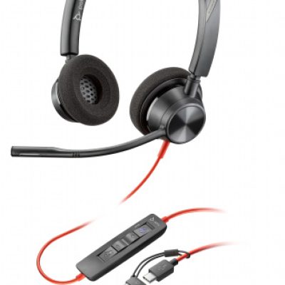 POLY BLACKWIRE 3320 USB-C/A TEA CERTIFIED HEADSET TAA-US